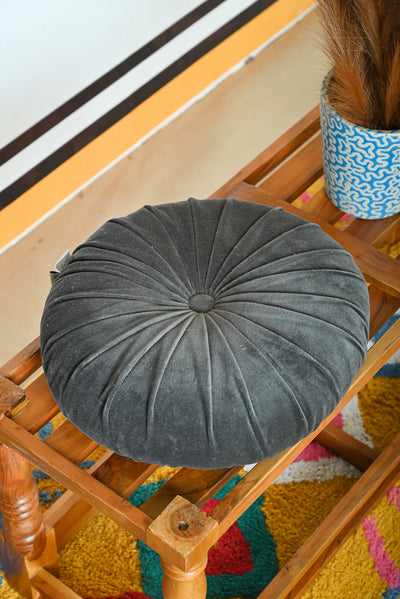 Luxury Carbon Cotton Velvet Round Chair Seat Pad
